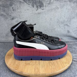 Puma X Fenty Rihanna Shoes Womens Size 7.5 Black Platform Ankle Strap Sneakers